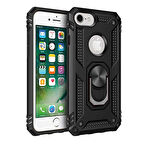 Apple iPhone 8 Uyumlu Kılıf Standlı Manyetik Yüzüklü Military Ring TPU Cover