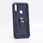 Huawei Honor 8A Uyumlu Kılıf Standlı Manyetik Yüzüklü Military Ring TPU Cover