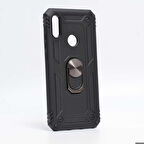 Huawei Y6S 2019 Uyumlu Kılıf Standlı Manyetik Yüzüklü Military Ring TPU Cover