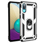 Samsung Galaxy A02 Uyumlu Kılıf Standlı Manyetik Yüzüklü Military Ring TPU Cover