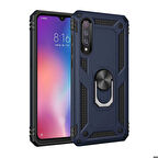 Xiaomi Mi 9 Uyumlu Kılıf Standlı Manyetik Yüzüklü Military Ring TPU Cover