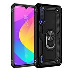 Xiaomi Mi A3 Uyumlu Kılıf Standlı Manyetik Yüzüklü Military Ring TPU Cover