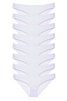 8 adet Süper Eko Set Likralı Kadın Slip Külot Beyaz