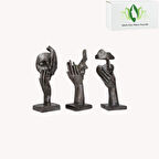 Görmedim Duymadım Bilmiyorum Biblo Seti "Görmediğini, Duymadığını, Bilmediğini Söyleyen Sanat Eseri"