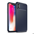 Apple iPhone X Uyumlu Kılıf Ultra Slim Fit Karbon Silikon