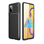 Samsung Galaxy M51 Uyumlu Kılıf Ultra Slim Fit Karbon Silikon