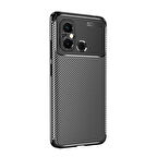 Xiaomi Redmi 12C Uyumlu Kılıf Ultra Slim Fit Karbon Silikon