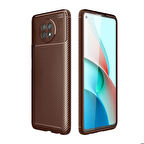 Xiaomi Redmi Note 9 5G Uyumlu Kılıf Ultra Slim Fit Karbon Silikon