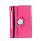 Samsung Galaxy Tab S9 FE Plus SM-X610 Uyumlu Kılıf Mikrofiber Astarlı Suni Deri 360 Derece Dönebilen Standlı Tablet Kılıfı