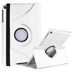 Samsung Galaxy Tab A8 T290 Uyumlu Kılıf Mikrofiber Astarlı Suni Deri 360 Derece Dönebilen Standlı Tablet Kılıfı