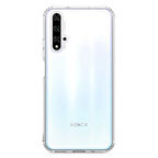 Huawei Nova 5T Uyumlu Kılıf Şeffaf Köşelerde Darbelere Karşı Ultra Kalınlaştırılmış Darbe Korumalı Strong Cover