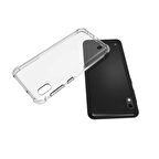 Samsung Galaxy A10 Uyumlu Kılıf Şeffaf Köşelerde Darbelere Karşı Ultra Kalınlaştırılmış Darbe Korumalı Strong Cover