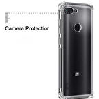 Xiaomi Mi 8 Lite Uyumlu Kılıf Şeffaf Köşelerde Darbelere Karşı Ultra Kalınlaştırılmış Darbe Korumalı Strong Cover