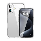 Apple iPhone 16 Plus Uyumlu Kılıf MagSafe Şarj Uyumlu Şık ve İnce, Darbeye Dayanıklı Şeffaf Kapak