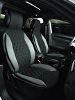 Audi A4 Serisi Lüx Oto Koltuk Minderi Ön Arka 5'li Set ELEGANCE Serisi SİYAH GRİ