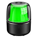 Bluetooth Kablosuz Hoparlör RGB Işıklı ve 360° Stereo Sesle Taşınabilir Dış Mekan Eğlencesi SİYAH