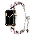 Apple Watch 1/2/3 Serisi 42mm Özel Parlak Taşlı Bileklik Kordon Saatine Zarafet ve Işıltı Kat. !