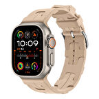 Apple Watch 2/3/4/5/6/7/8/9/se/ultra/ultra 2 Seri 42mm 44mm 45mm 49mm Uyumlu Delikli Silikon Kordon