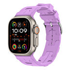 Apple Watch 2/3/4/5/6/7/8/9/se/ultra/ultra 2 Seri 42mm 44mm 45mm 49mm Uyumlu Delikli Silikon Kordon