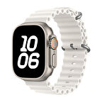 Apple Watch 2/3/4/5/6/7/8/9/se/ultra/ultra 2 Seri 42mm 44mm 45mm 49mm Uyumlu Dalgalı Silikon Kordon
