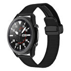 Huawei Watch GT2/ GT2 Pro/GT3 / GT4 / GT5 / GT5 Pro 46mm İçin Otomatik Klipsli Metal İşlemeli Kordon