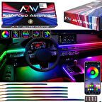 Peugeot 308 Station Wagon 2013-17 Uyumlu 64 Renk 210 Mod Animasyonlu Araç İçi Ambiyans Led Aydınlatma