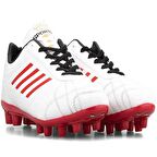 SPORTAÇ Lig Numara 40 Messi Multiground Erkek Futbol Krampon BEYAZ_KIRMIZI