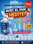 Panther Tavan Tipi Kumandalı Ledli Vantilatör El Fanı Hediyeli.!
