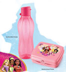 Prenses Set Eco Şişe 500ml ve Sandviç Kutusu Pembe Set