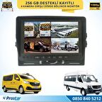 Tüm Araçlara Uyumlu 7 inç Dörde Bölünebilir Kayıtlı 256 GB Destekli Monitör
