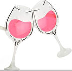 Pembe Şarap Kadehi PARTİ Gözlüğü