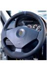 Fiat Punto Deri Direksiyon Kılıfı Alkantra-noktalı Mavi Yüzüklü Uyumlu