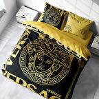 Marka pamuklu Saten Örgü Çift Kişilik Nevresim Seti 3D 6 Parça