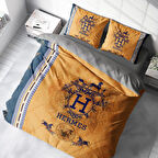 Marka Pamuklu Saten Örgü Çift Kişilik Nevresim Seti 3D 6 Parça