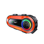 Q08 2X 1000m Telsiz Mesafeli Özellikli 2 Kişi Bağlantılı Bluetooth Kask Kulaklık Ekranlı Fenerli Mü