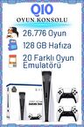 Q10 Game Stick Retro 26776 Oyunlu 4K HD 2.4G Kablosuz 2 Kol 128GB PS5 Temalı