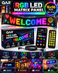 LED Matrix Panel Bluetooth Telefon Kontrollü Programlanabilir Yazı Resim Animasyon Gösteren RGB LED Ekran Panosu