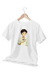 Shinji Anime Baskılı Sevgili, Arkadaş, Doğum Günü Hediyelik Beyaz Unisex T-Shirt