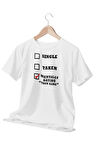 Sıngle Taken Mentally Dating İsme Özel Kişiselleştirilebilir Beyaz Unisex T-Shirt