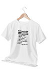 6 Stages Debugging Baskılı Yazılımcı Hediyelik Beyaz Unisex T-Shirt