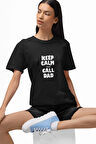 Keep Calm And Call Dad Baba Baskılı Eğlenceli Hediyelik Unisex T-Shirt