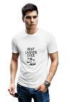 Best Lawyer Ever Baskılı Avukat Hediyelik Eğlenceli Beyaz Unisex T-Shirt