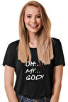 Oh My God Janice Friends Baskılı Eğlenceli Hediyelik Renkli Unisex T-Shirt