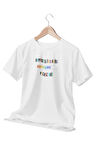 Happiness İs Loading  Temalı Beyaz T-Shirt