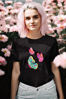 Uçan Kelebekler Baskılı Kadın T-Shirt