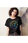 Beach Hair Dont Care Baskılı Yaz Temalı Unisex Regular Fit Pamuklu Siyah Tişört