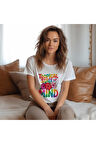 Tropical State Of Mind Baskılı Yaz Temalı Unisex Regular Fit Pamuklu Beyaz Tişört