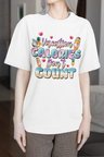 Vacation Caroies Dont Count Baskılı Yaz Temalı Unisex Regular Fit Pamuklu Beyaz Tişört