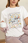 Boho Love Summer Bracelet Baskılı Yaz Temalı Unisex Regular Fit Pamuklu Beyaz Tişört