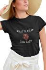 Michael Scott That's What She Said Bos Baskılı  The Office Hediyelik Eğlenceli Siyah Unisex T-Shirt